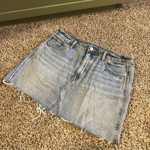 american eagle denim skirt